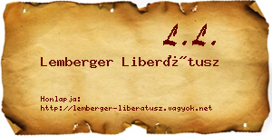 Lemberger Liberátusz névjegykártya